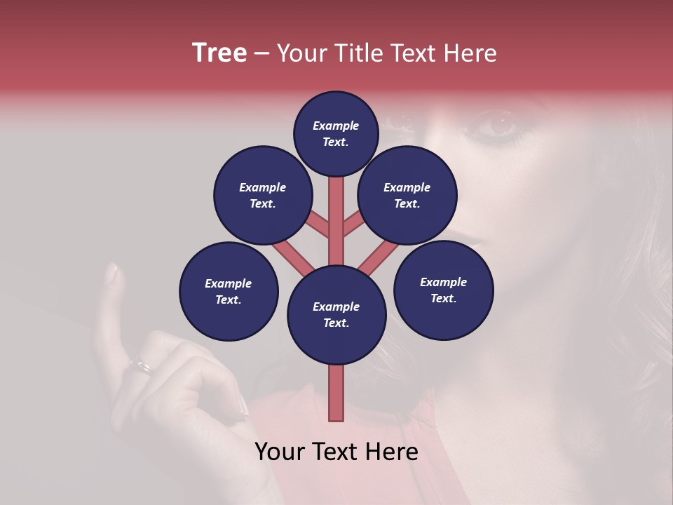 Displaying Background Lady PowerPoint Template