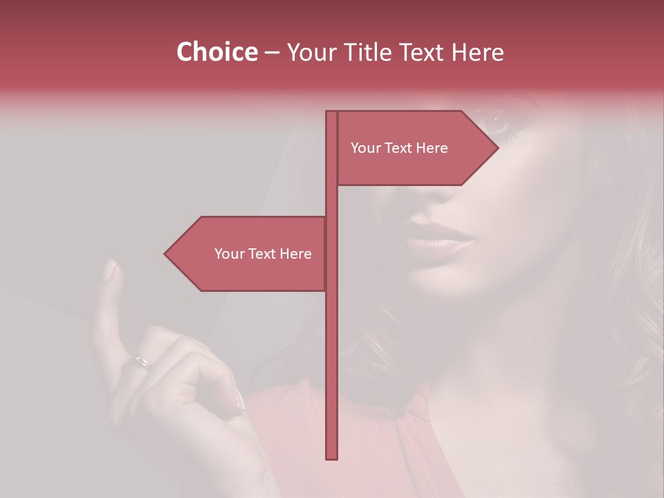 Displaying Background Lady PowerPoint Template