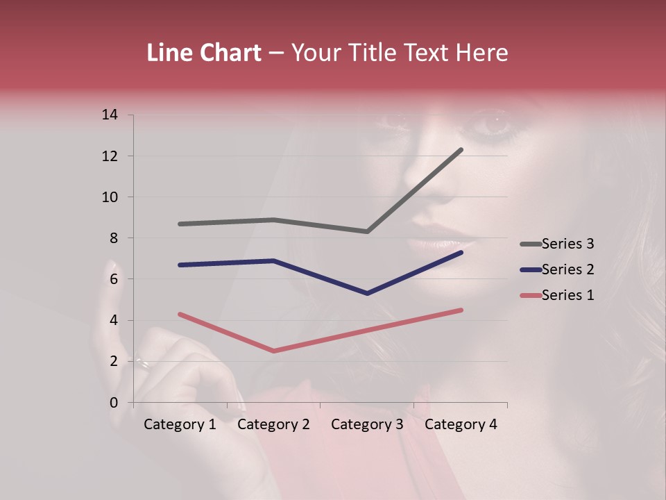 Displaying Background Lady PowerPoint Template
