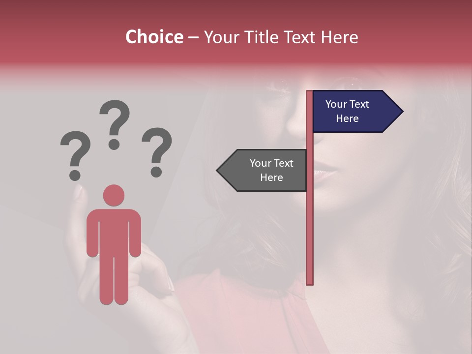 Displaying Background Lady PowerPoint Template