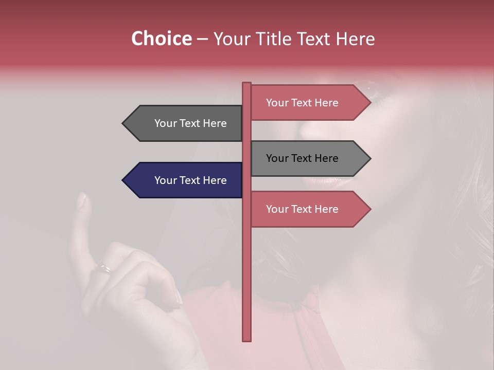 Displaying Background Lady PowerPoint Template