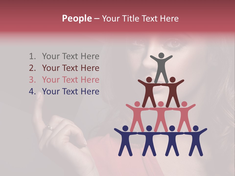 Displaying Background Lady PowerPoint Template