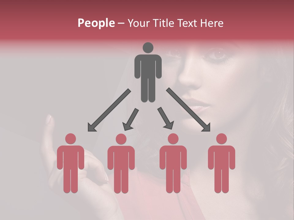 Displaying Background Lady PowerPoint Template
