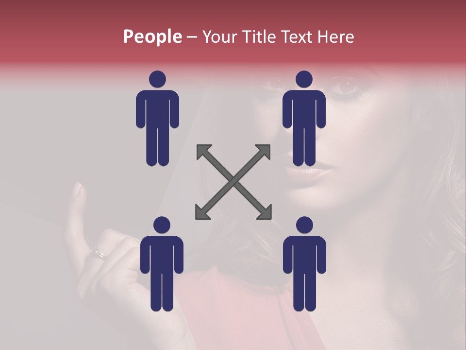 Displaying Background Lady PowerPoint Template