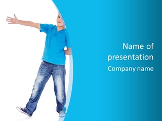 Boy Attractive Way PowerPoint Template