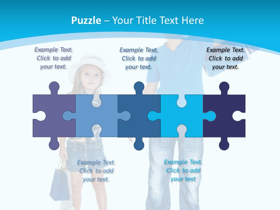 Elementary Age Jeans Shopping PowerPoint Template