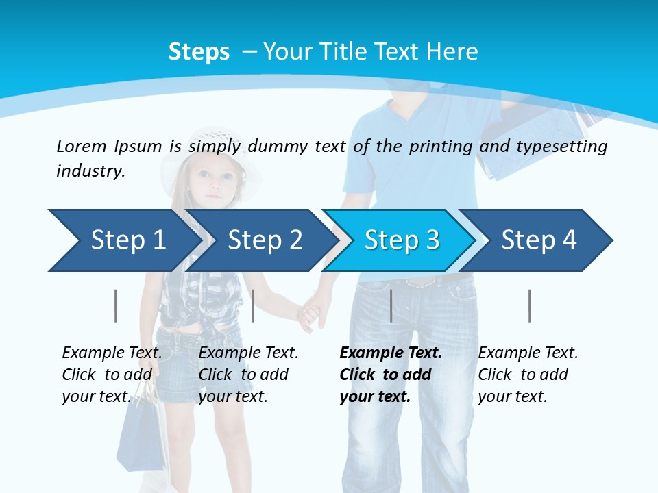 Elementary Age Jeans Shopping PowerPoint Template