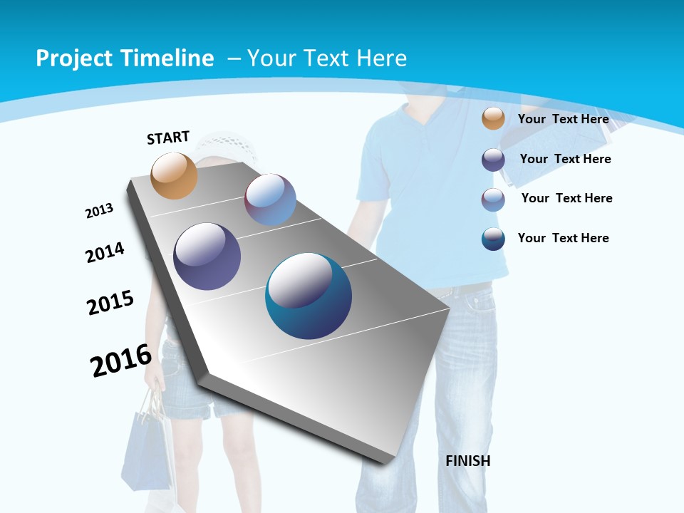 Elementary Age Jeans Shopping PowerPoint Template