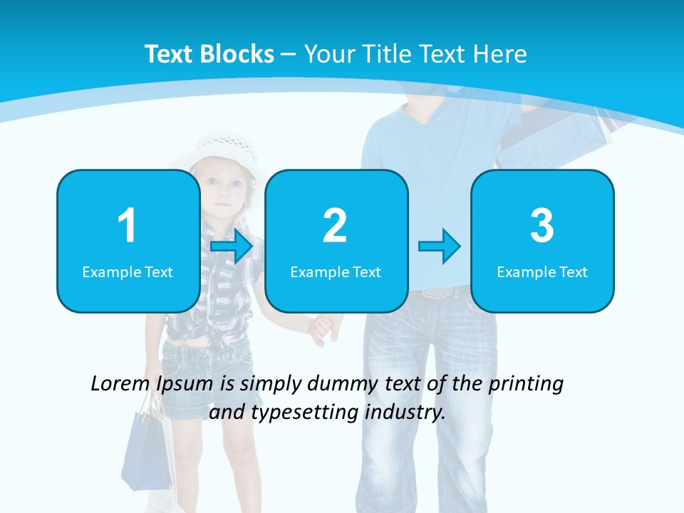 Elementary Age Jeans Shopping PowerPoint Template