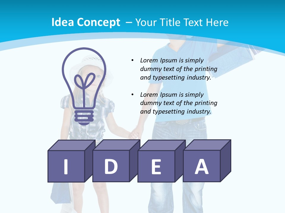 Elementary Age Jeans Shopping PowerPoint Template