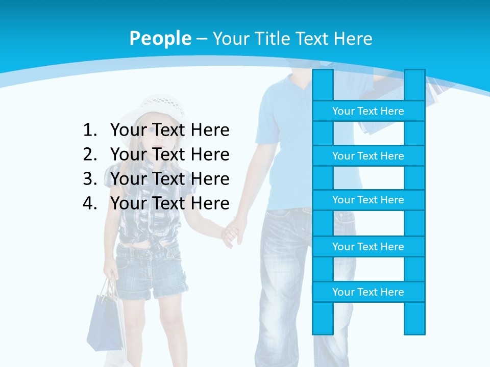 Elementary Age Jeans Shopping PowerPoint Template