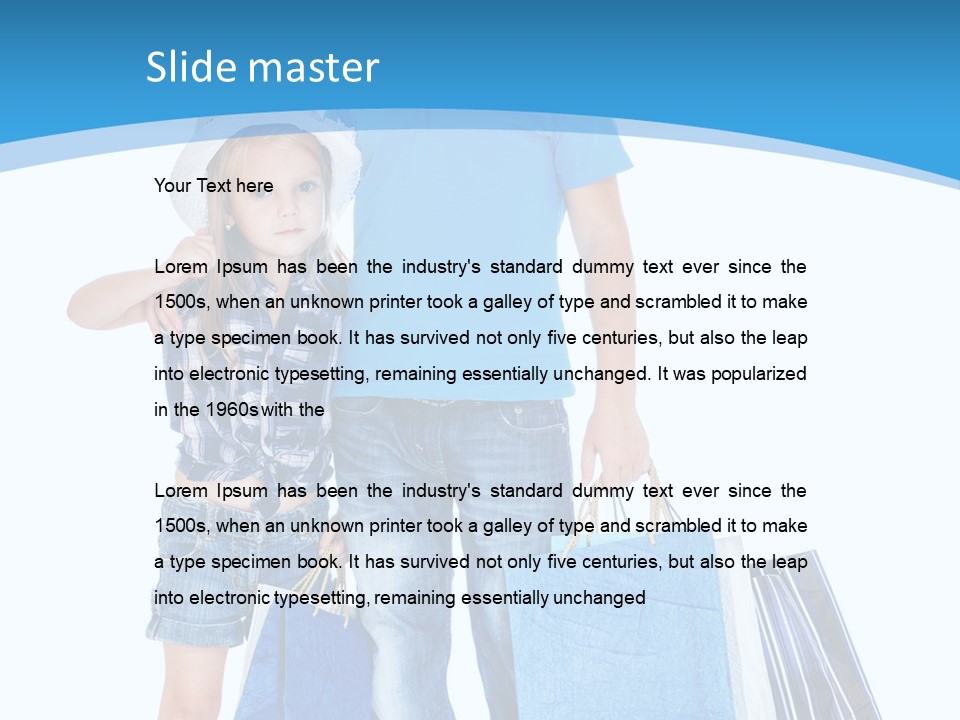 Blonde Small Kid PowerPoint Template