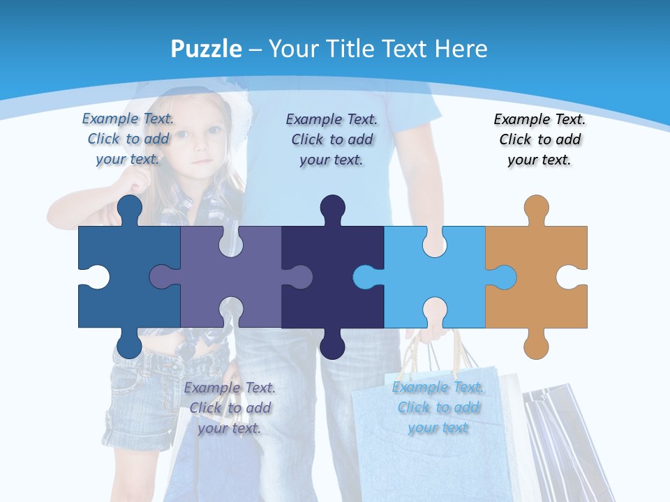 Blonde Small Kid PowerPoint Template