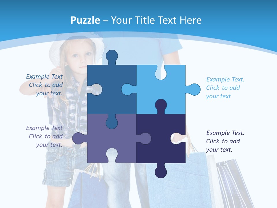 Blonde Small Kid PowerPoint Template