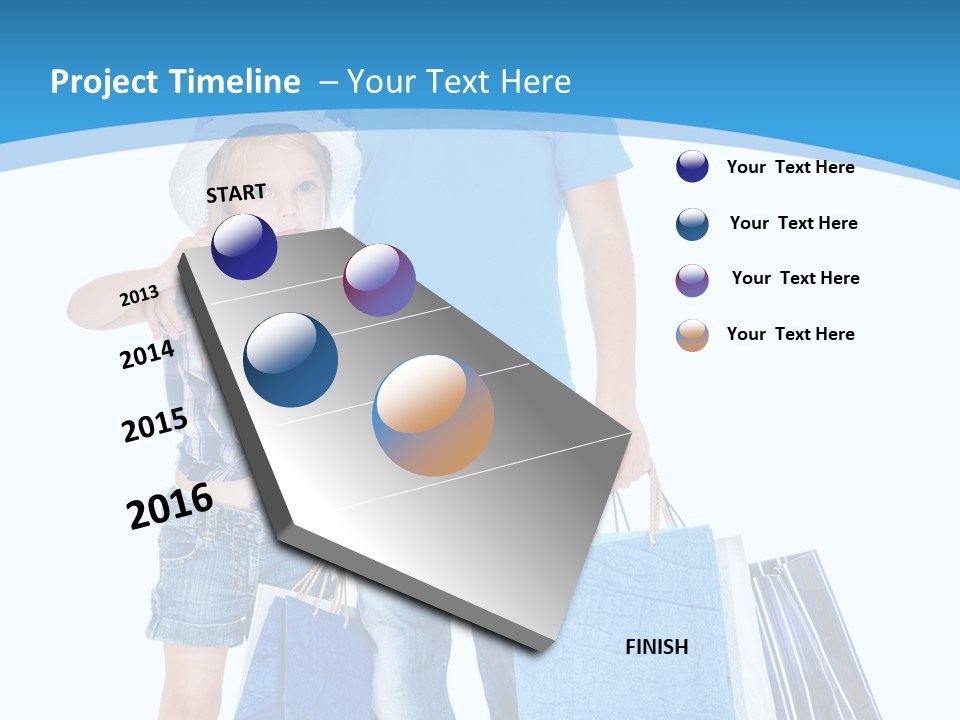 Blonde Small Kid PowerPoint Template