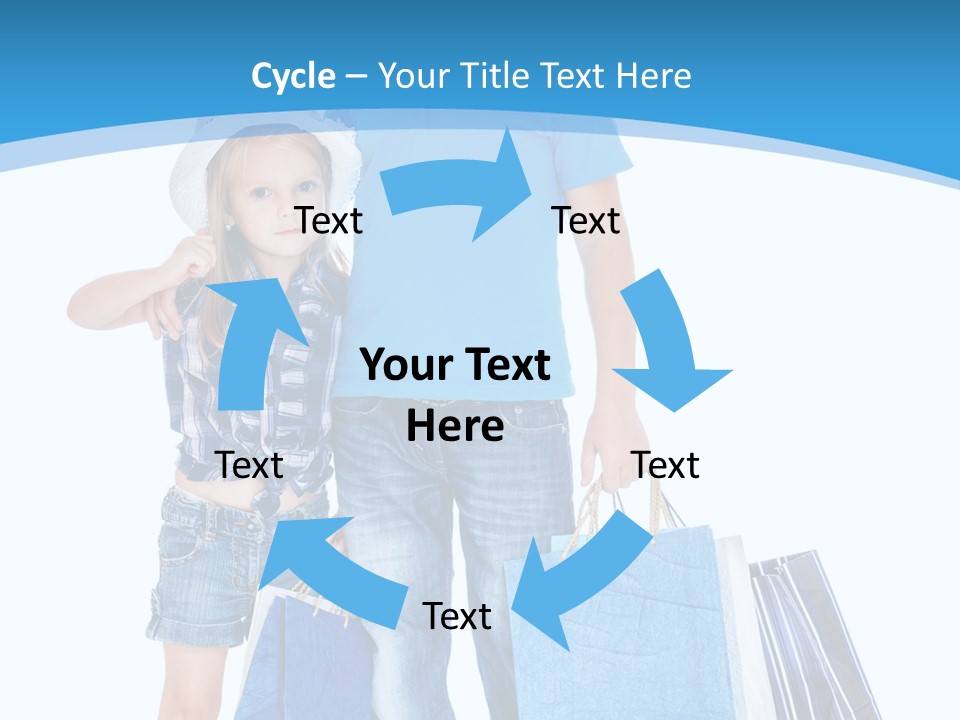 Blonde Small Kid PowerPoint Template