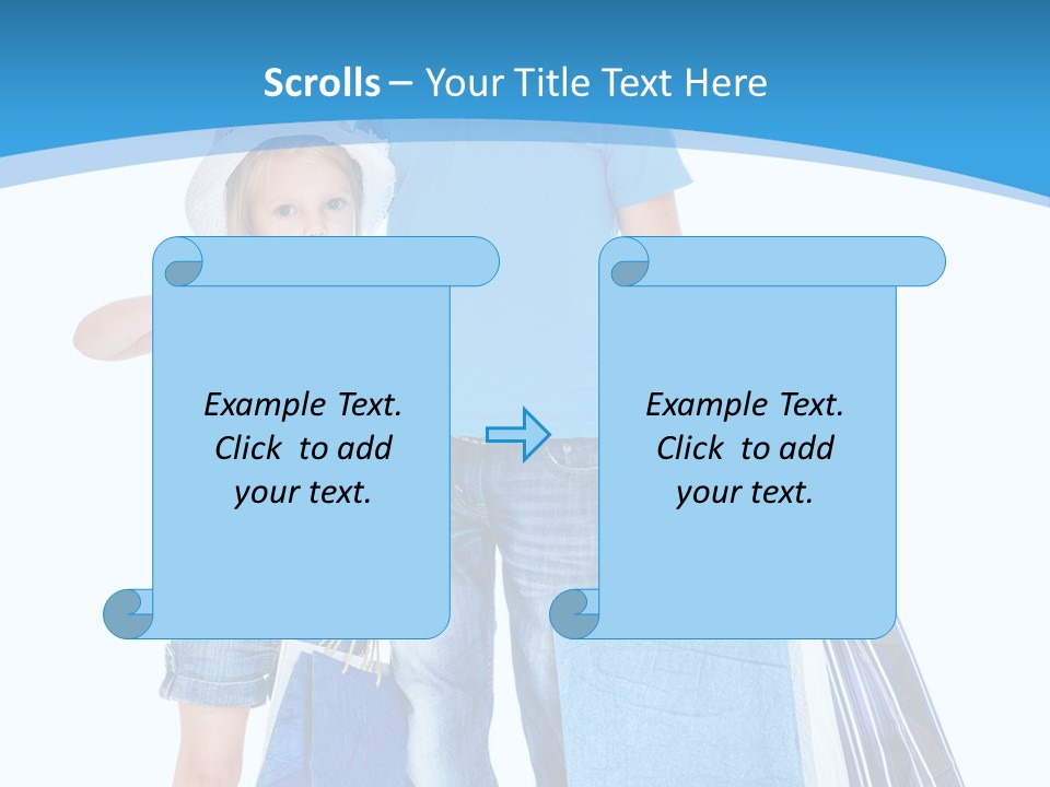 Blonde Small Kid PowerPoint Template