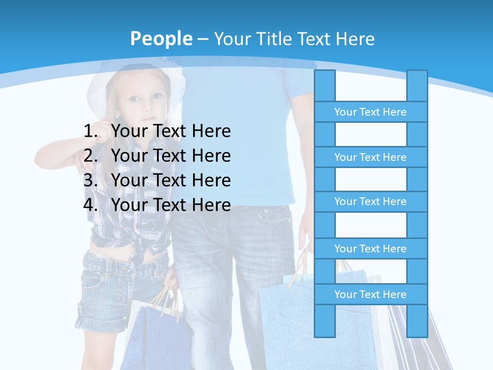 Blonde Small Kid PowerPoint Template