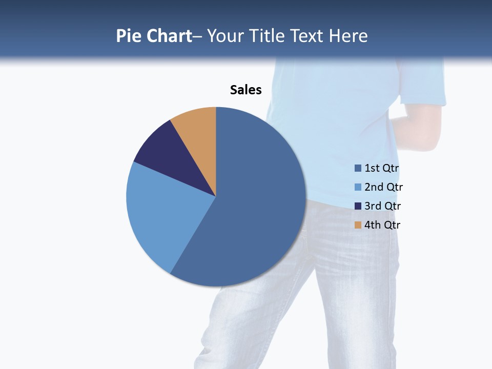 Smiling Caucasian Jeanswear PowerPoint Template