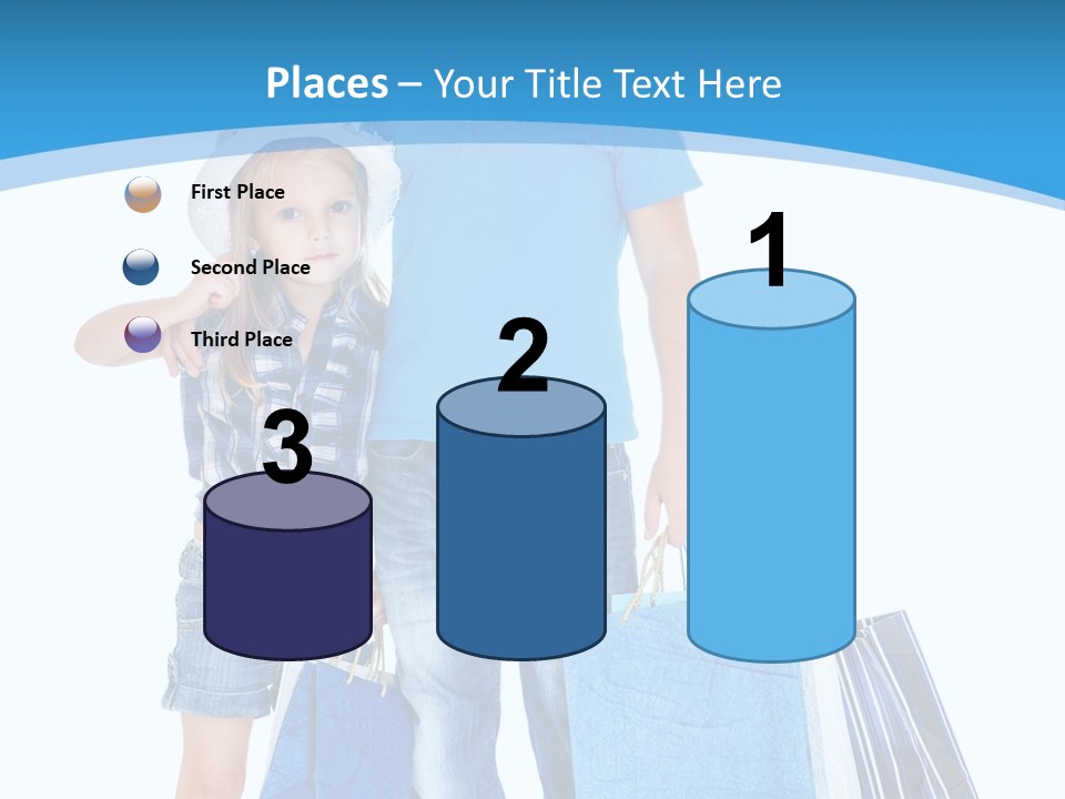 Caucasian Paper Bag Hold PowerPoint Template