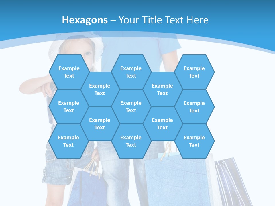 Caucasian Paper Bag Hold PowerPoint Template