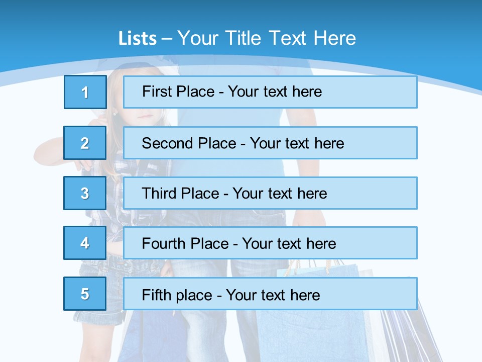 Caucasian Paper Bag Hold PowerPoint Template