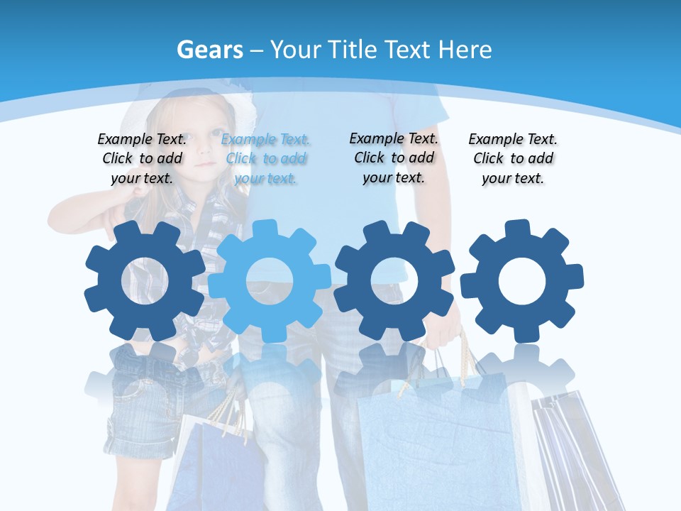 Caucasian Paper Bag Hold PowerPoint Template