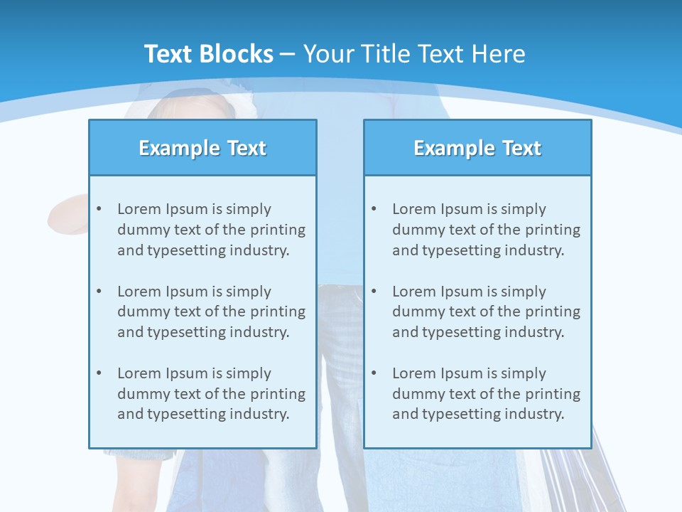 Caucasian Paper Bag Hold PowerPoint Template