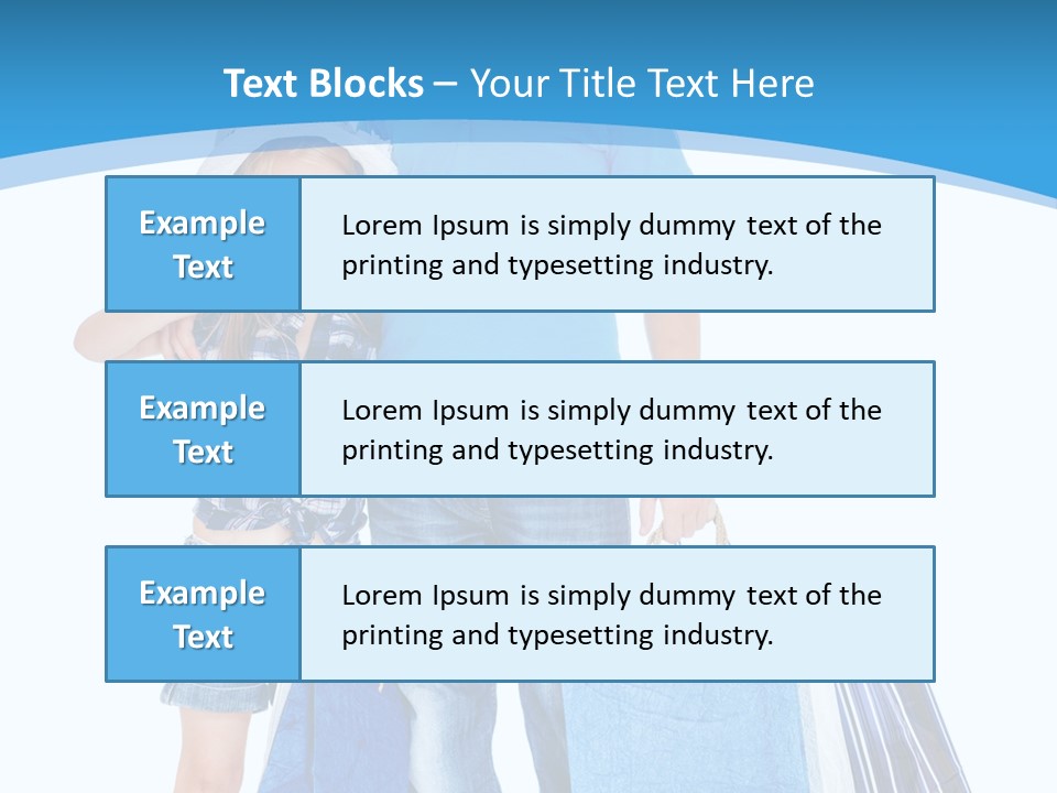 Caucasian Paper Bag Hold PowerPoint Template