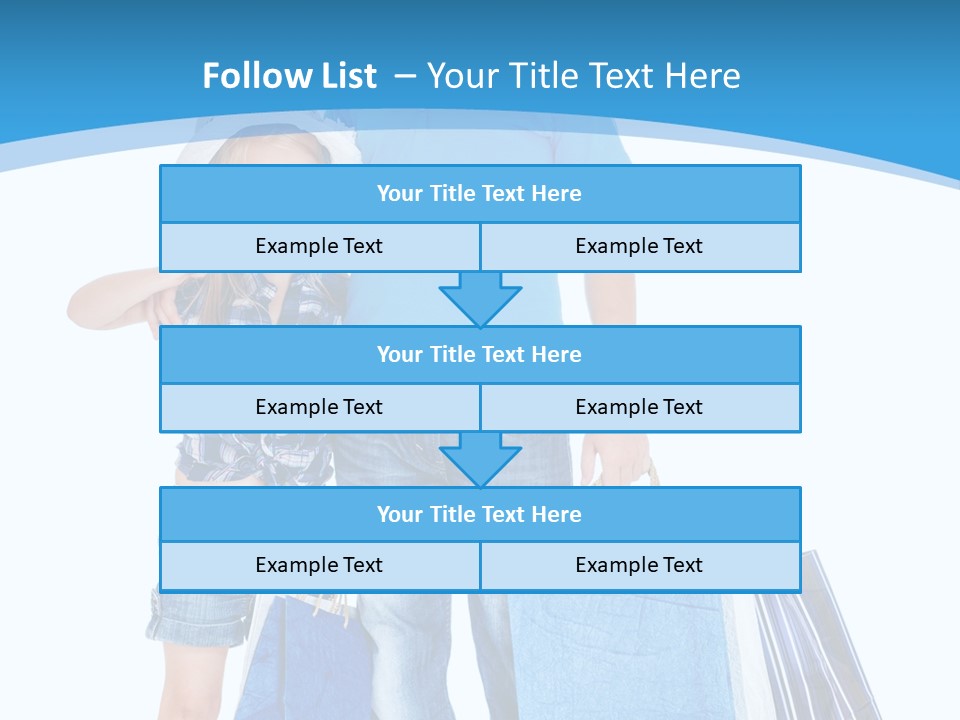 Caucasian Paper Bag Hold PowerPoint Template