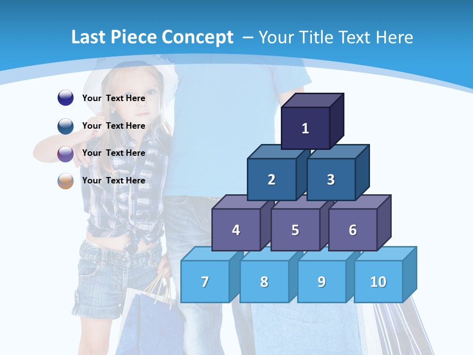 Caucasian Paper Bag Hold PowerPoint Template