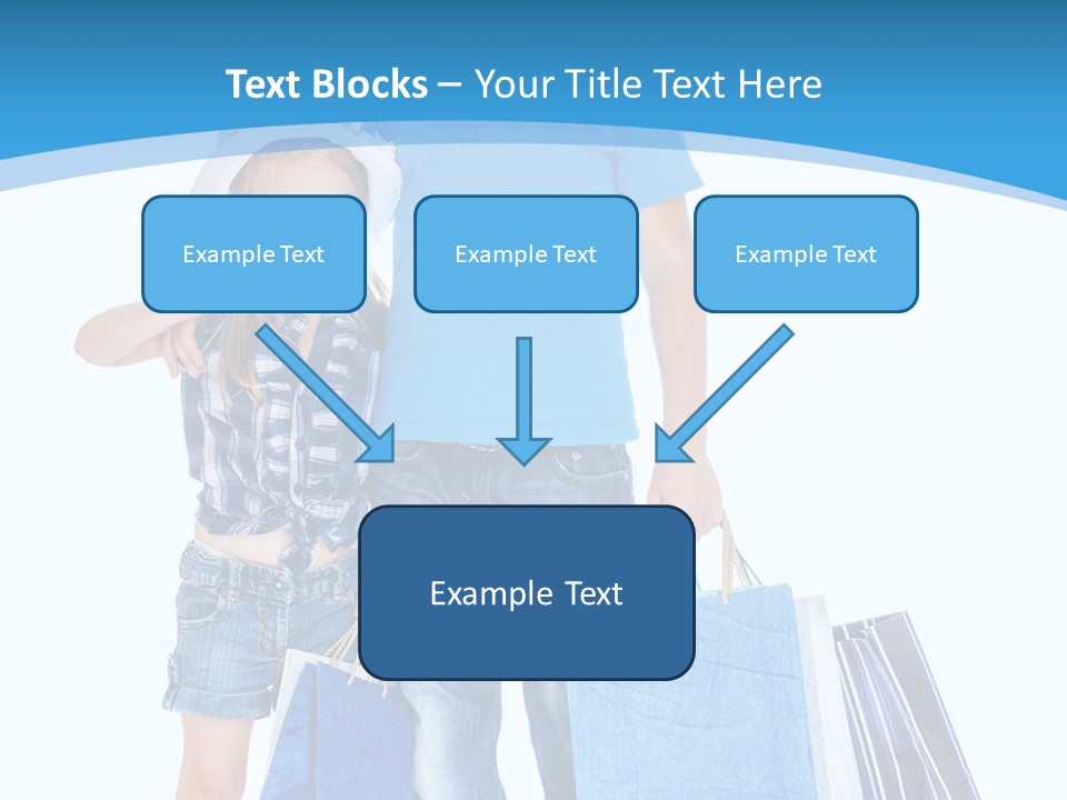 Caucasian Paper Bag Hold PowerPoint Template