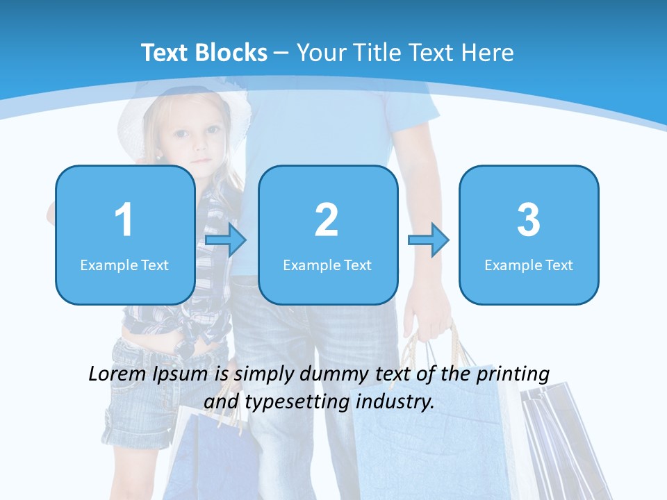 Caucasian Paper Bag Hold PowerPoint Template