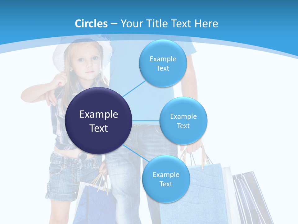 Caucasian Paper Bag Hold PowerPoint Template