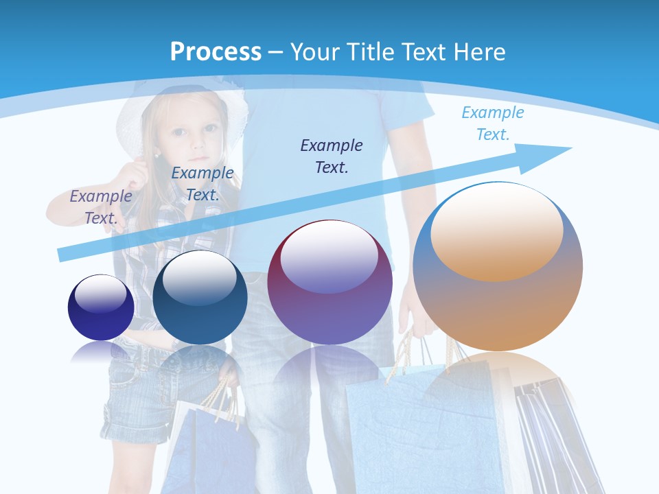 Caucasian Paper Bag Hold PowerPoint Template