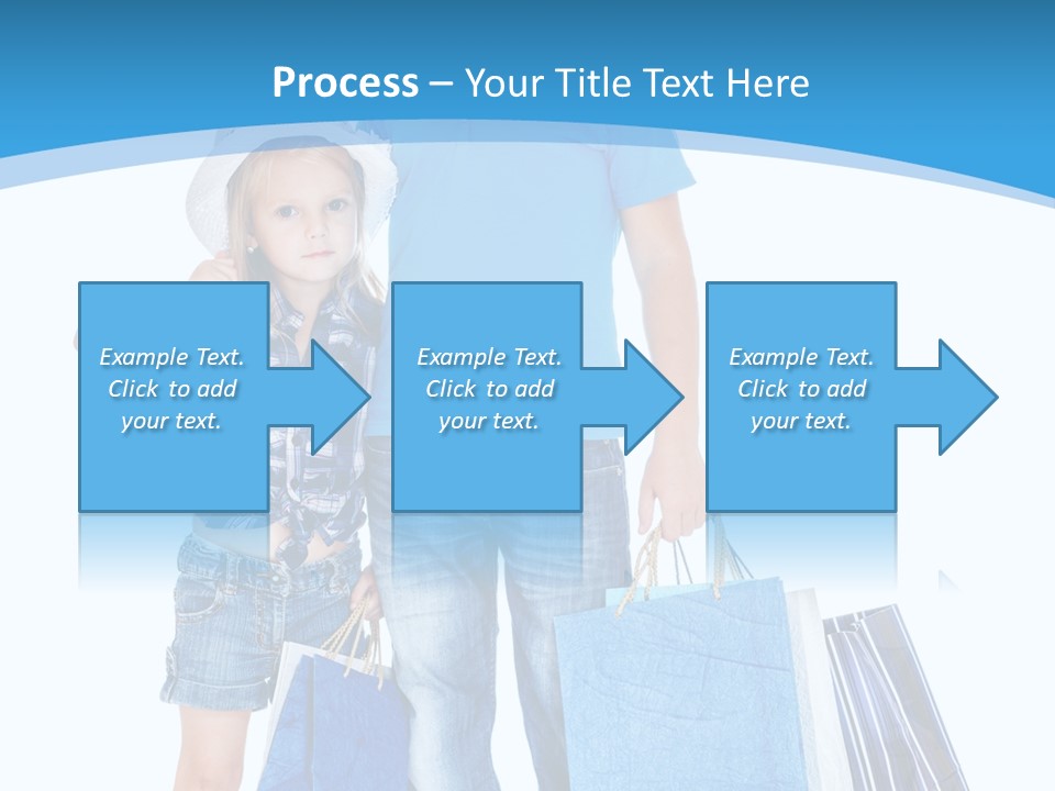 Caucasian Paper Bag Hold PowerPoint Template