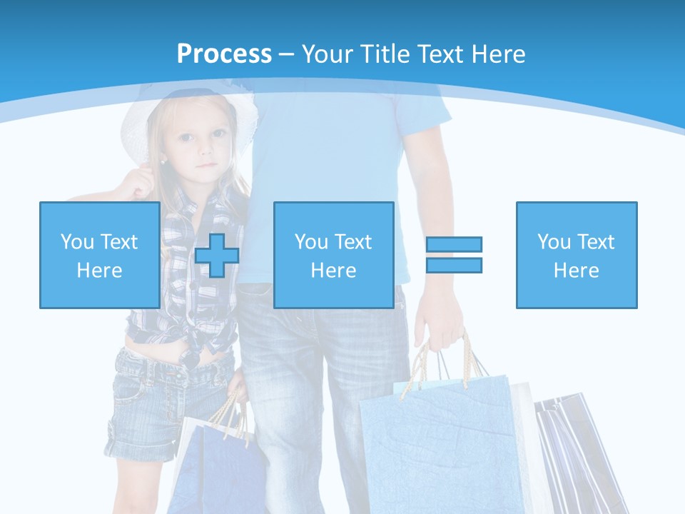 Caucasian Paper Bag Hold PowerPoint Template