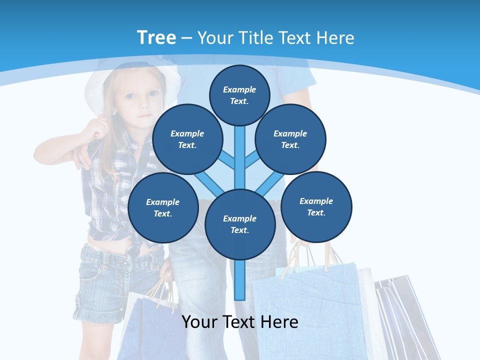 Caucasian Paper Bag Hold PowerPoint Template