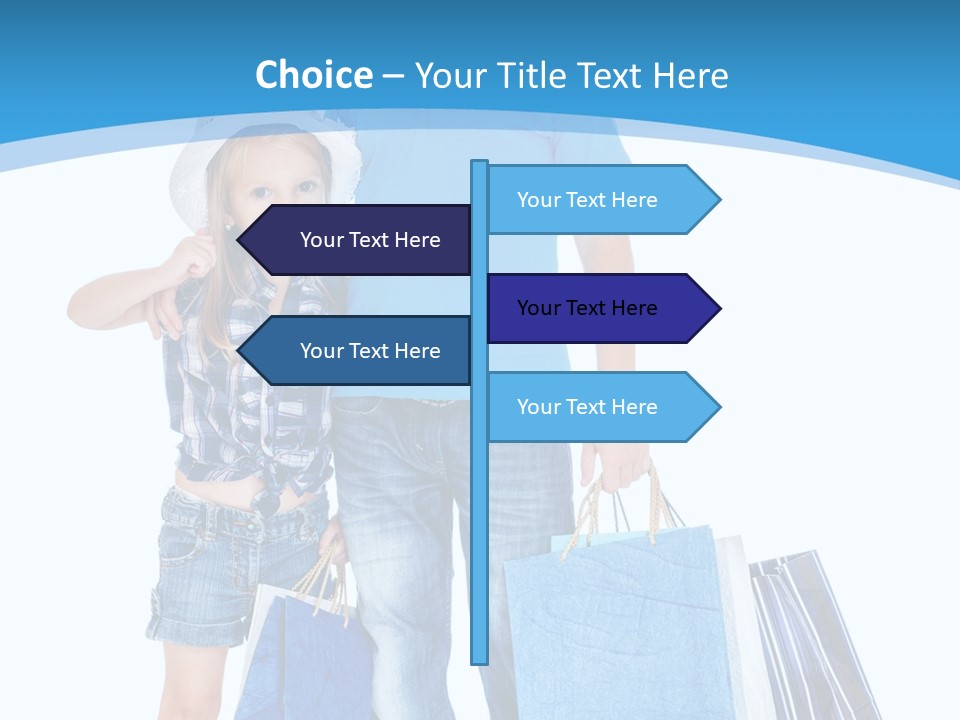 Caucasian Paper Bag Hold PowerPoint Template