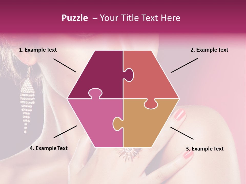 Skincare Hands Hair PowerPoint Template