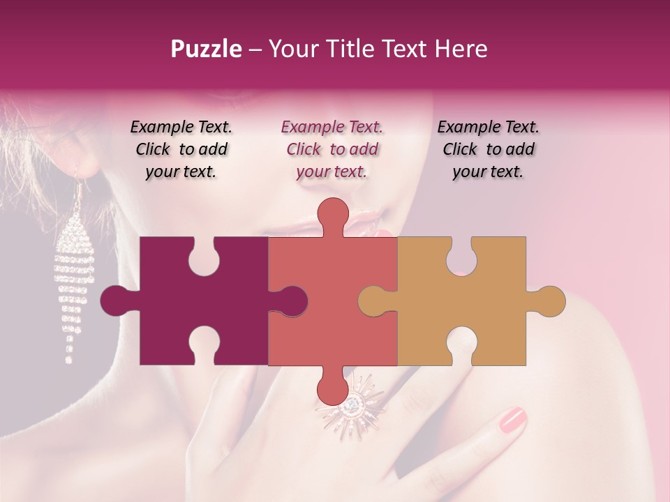 Skincare Hands Hair PowerPoint Template