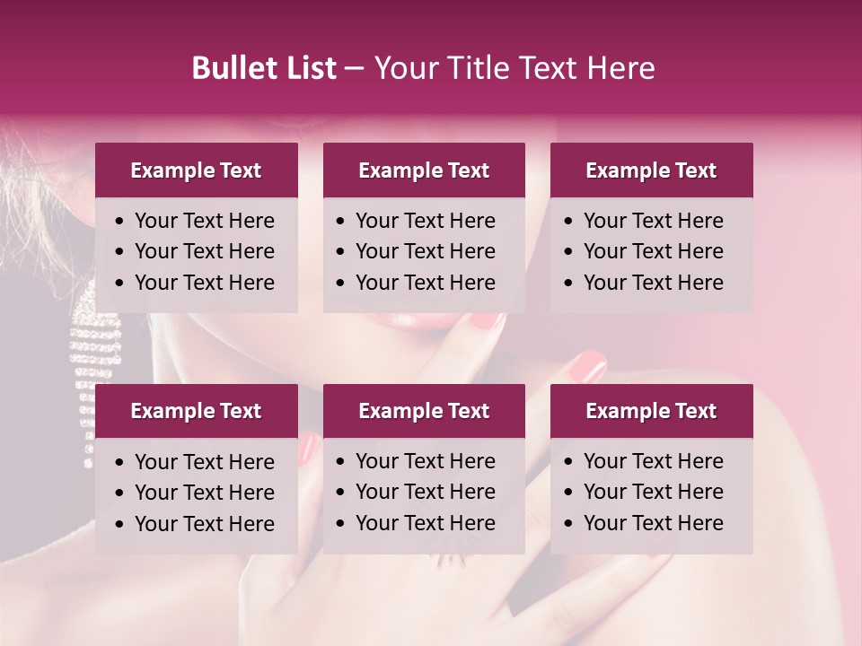 Skincare Hands Hair PowerPoint Template