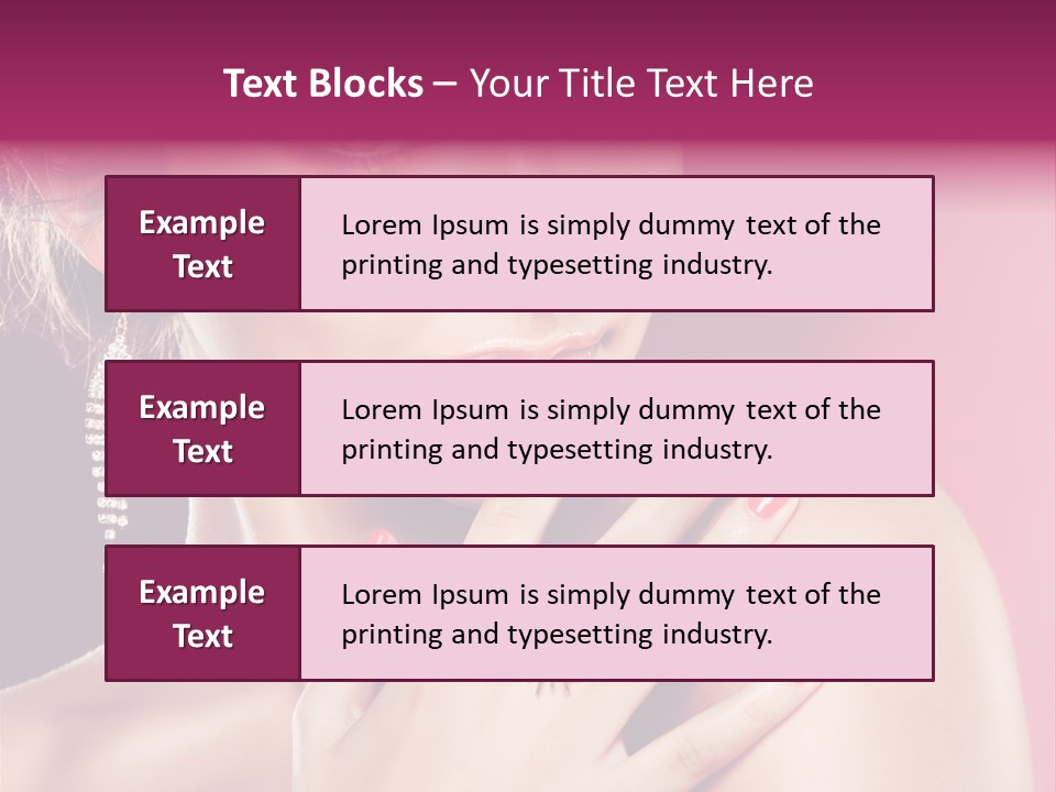 Skincare Hands Hair PowerPoint Template