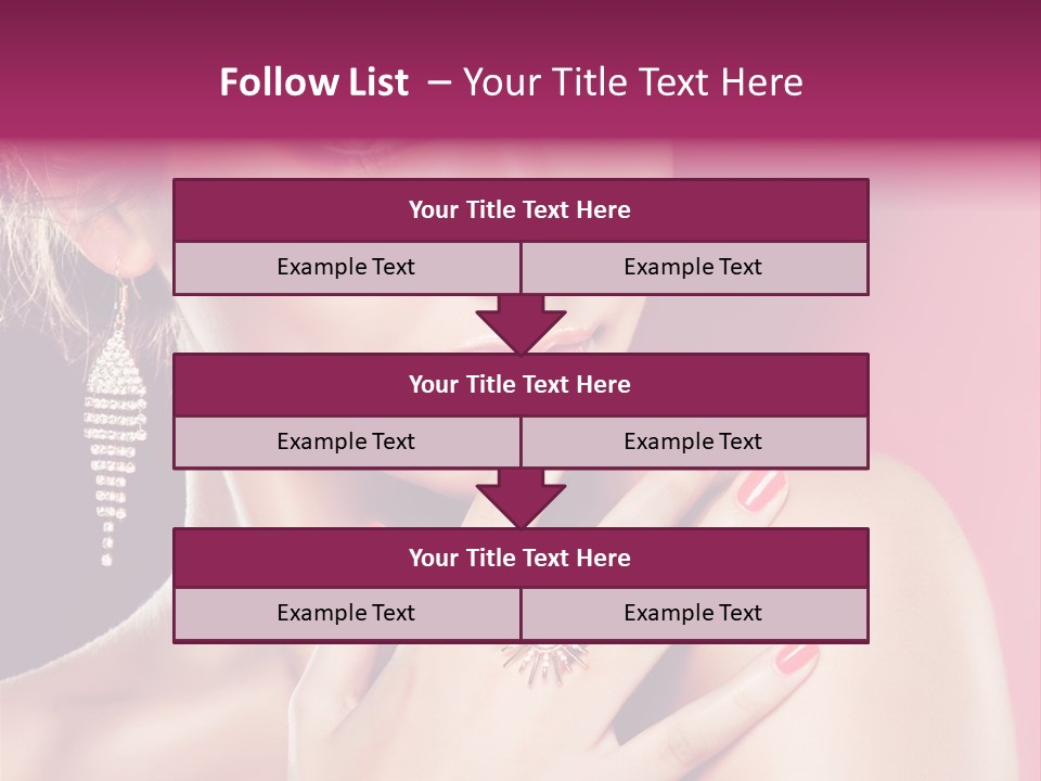 Skincare Hands Hair PowerPoint Template