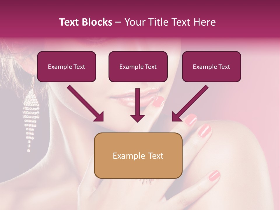 Skincare Hands Hair PowerPoint Template