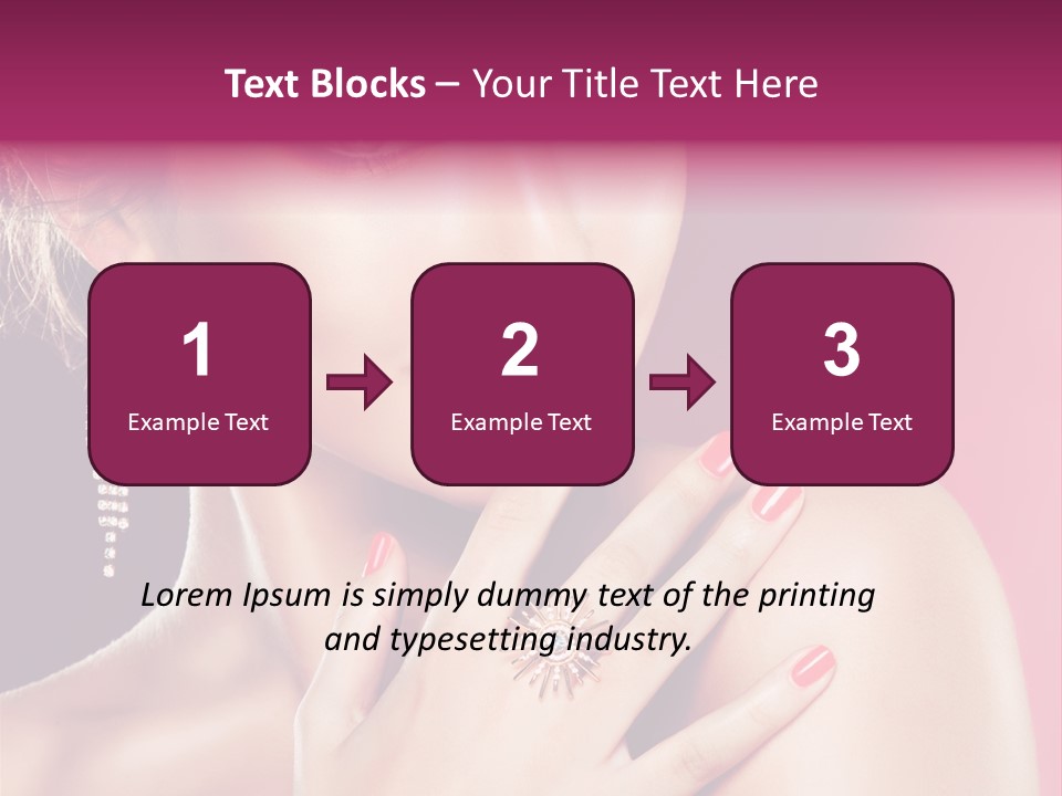 Skincare Hands Hair PowerPoint Template