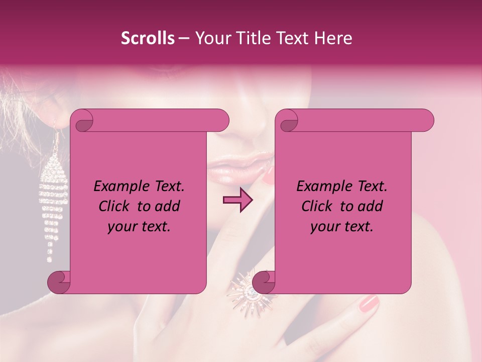 Skincare Hands Hair PowerPoint Template