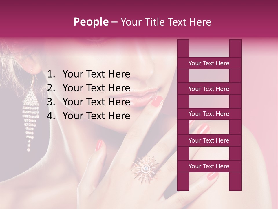 Skincare Hands Hair PowerPoint Template