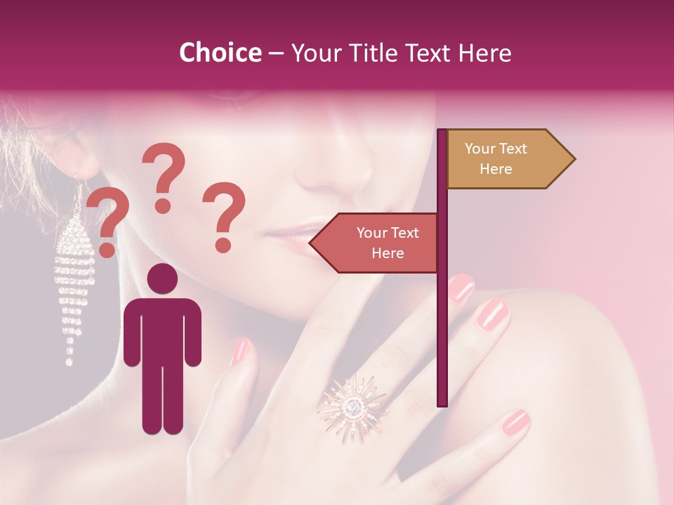 Skincare Hands Hair PowerPoint Template