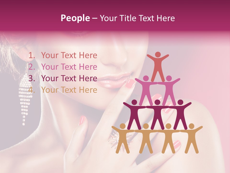 Skincare Hands Hair PowerPoint Template
